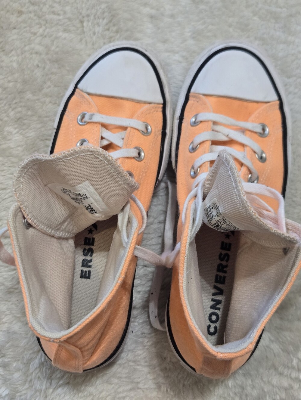 Converse Chuck Taylor All Star Orange Lift Platform Classic Sneakers, Women's 6 - Picture 7 of 9